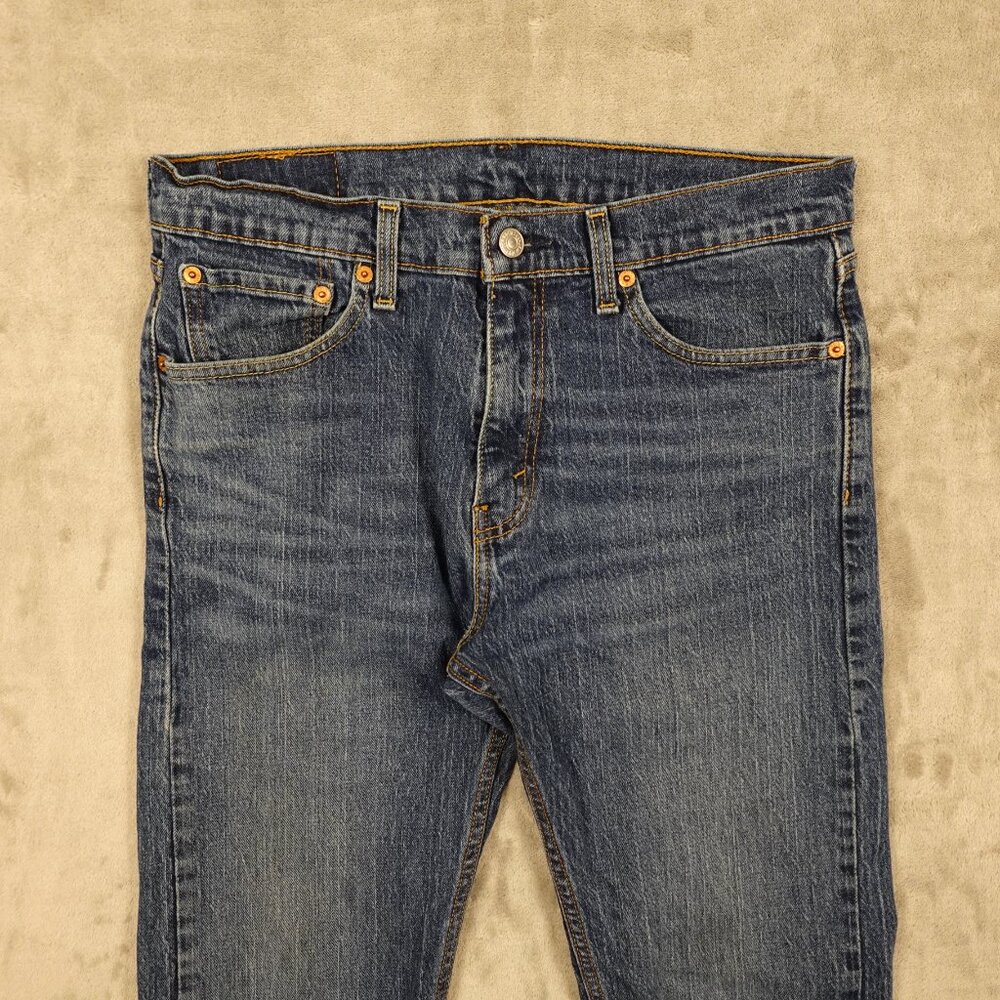 Levi's jeans 505 regular fit straight men's 32x34 stonewash blue denim red tab - Picture 2 of 13